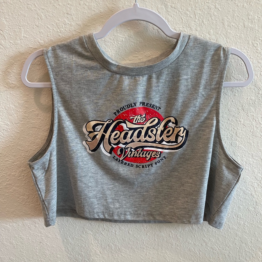 Grey Cropped Muscle Tank